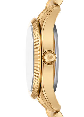 Michael Kors Lexington Three-Hand Gold-Tone Stainless Steel Watch