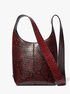 Dede Mini Python Embossed Leather Hobo Bag