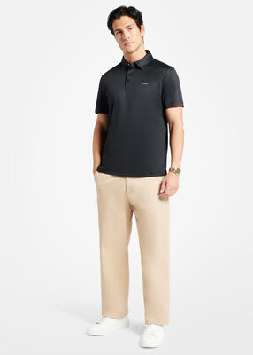 michael kors embroidered logo polo shirt