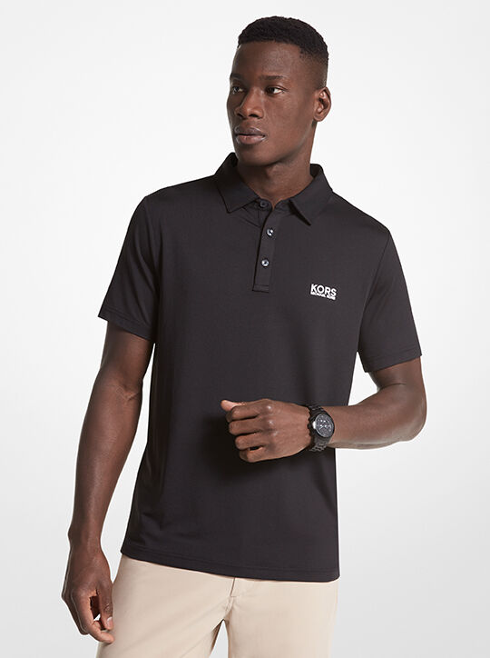 Golf Logo Stretch Jersey Polo Shirt