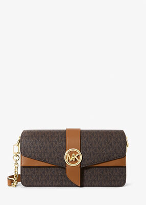 michael kors greenwich medium logo shoulder bag