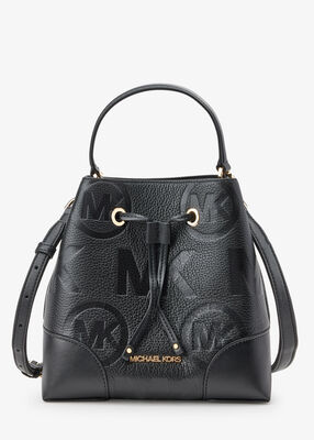 Mercer Medium Logo Embossed Leather Bucket Bag