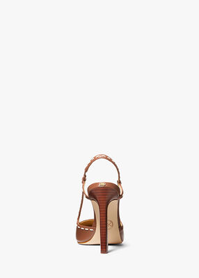 Alora Hand-Stitched Leather Slingback Pump