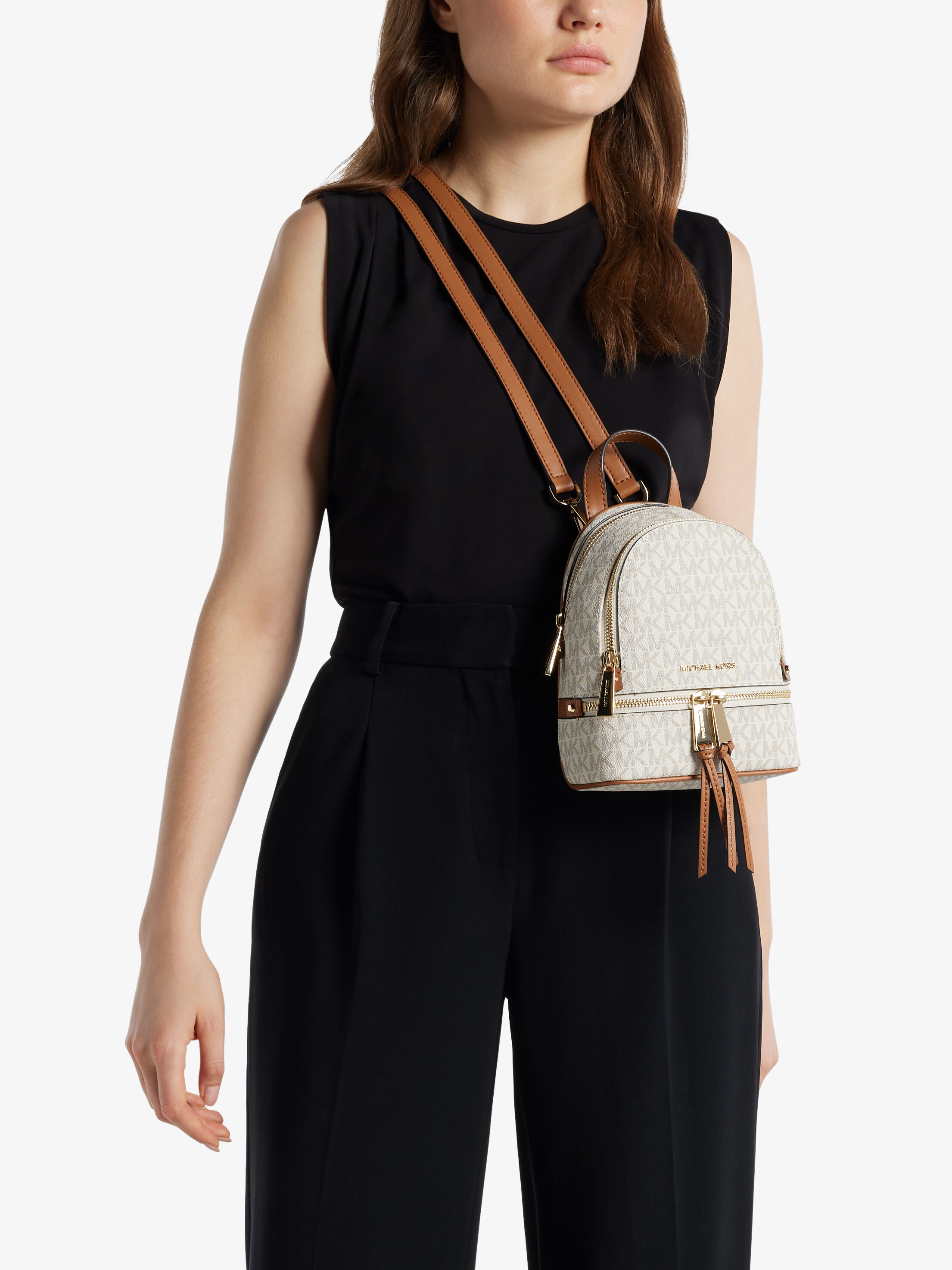 Michael michael kors rhea mini logo on sale backpack