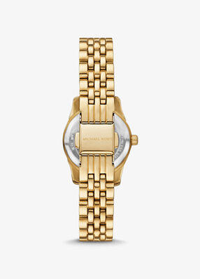 michael kors petite lexington pav gold tone watch