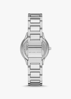 michael kors mini sage pav silver tone watch