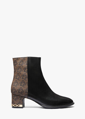 June Flex Leather and Empire Monogram Ankle Boot