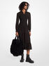 michael kors smocked georgette shirtdress