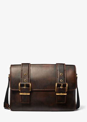 Colby Burnished Leather Messenger Bag