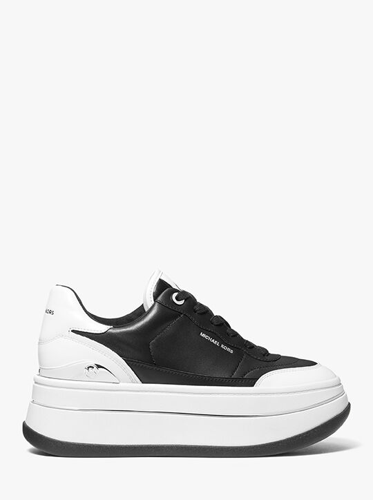 Hayes Two-Tone Leather Platform Sneaker