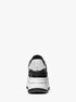 michael kors hayes metallic empire monogram and leather trainer