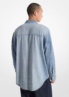 michael kors oversized chambray shirt