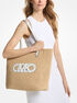 Eliza Extra-Large Empire Logo Straw Tote Bag