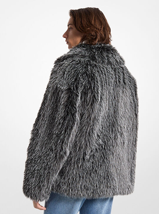 michael kors faux fur peacoat