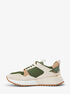 michael kors theo suede and mesh trainer