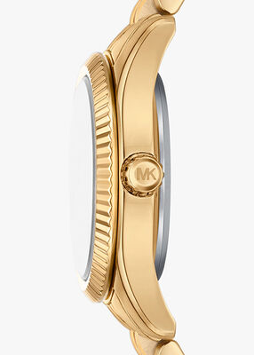 michael kors petite lexington pav gold tone watch