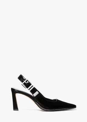 Darrington Crackled Patent Leather Slingback Pump