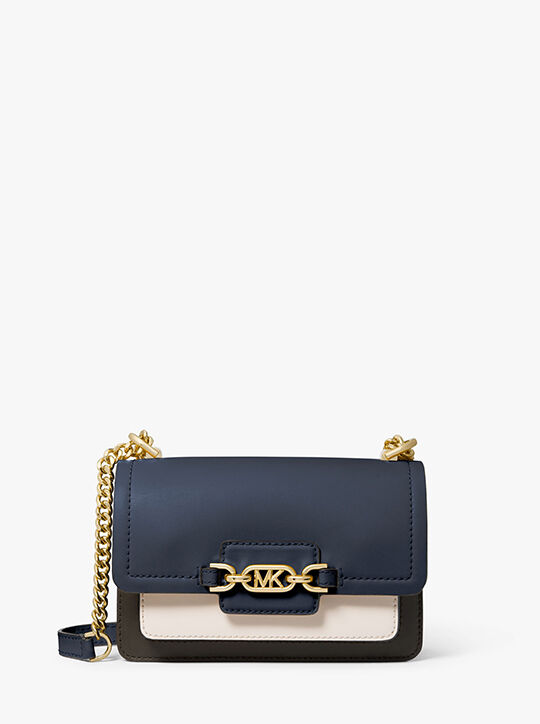 Heather Extra-Small Color-Block Leather Crossbody Bag