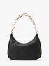 Cora Large Logo Embossed Leather Shoulder Bag