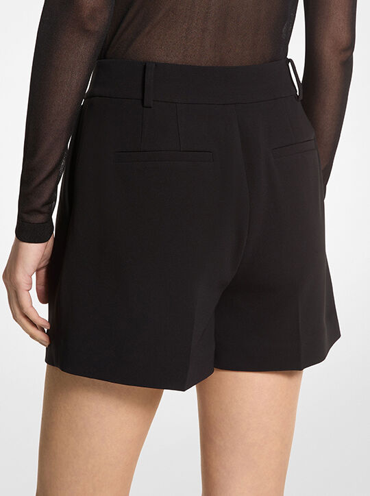 Pleated Crepe Shorts