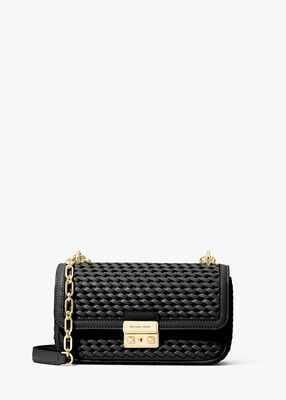 Tribeca Small Woven Leather Shoulder Bag