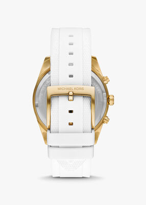 michael kors oversized hadyn pav gold tone watch