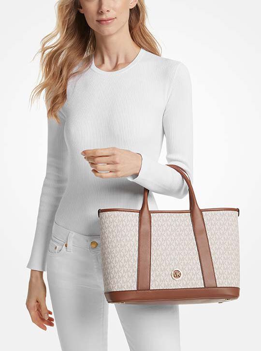 Luisa Medium Signature Logo Satchel Michael Kors Official Website 