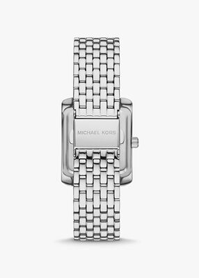 michael kors petite emery pav silver tone watch