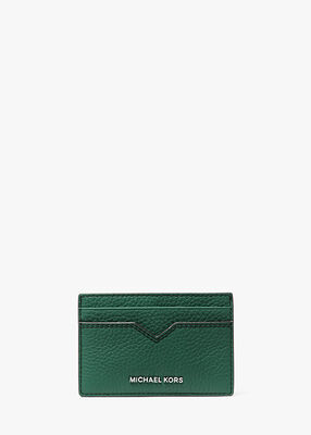 michael kors hudson pebbled leather card case