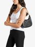 Cora Large Logo Embossed Leather Shoulder Bag