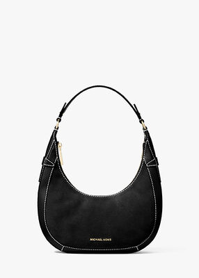 Preston Small Suede Crescent Shoulder Bag